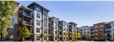 Illustration of an apartment community